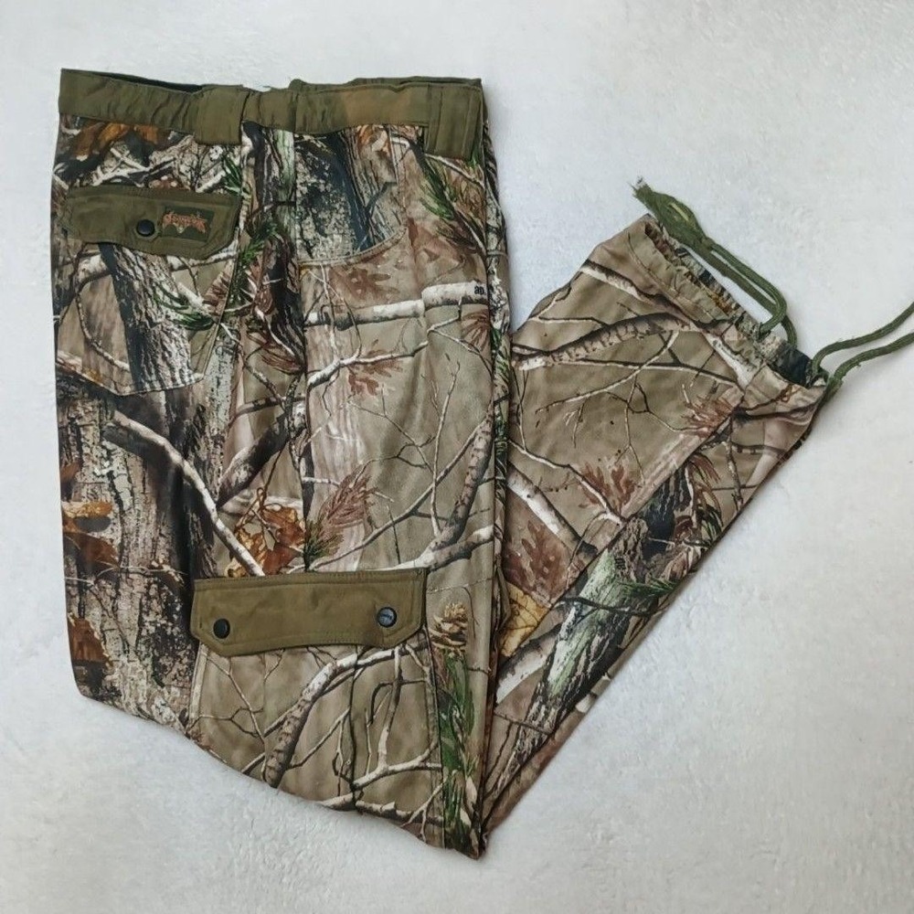 ScentLok Pants Men XL Full Season Camo Camouflage Cargo Fleece Lined Relaxed